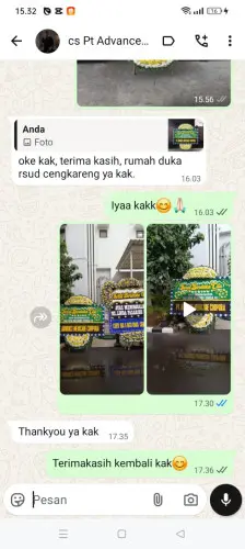 Testimonial Papan Bunga Pernikahan cilopang