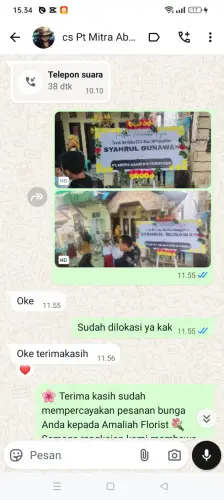 Testimonial Papan Bunga cilopang