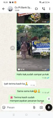 Testimonial Papan Bunga cilopang